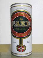 Alt121 Lattina Birra, Boite Biere, Can Beer, Lata Bebidas Cerveza, FAXE Premium, 1lt, 1996, Danish, Danese - Lattine