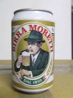 Alt125 Lattina Birra, Boite Biere, Can Beer, Lata Cerveza, Moretti, 33cl, Pilsner, Italia, Italy, 1997, Baffo - Blikken