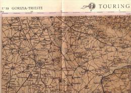 GORIZIA TRIESTE Carta Topografica Fronte Della Guerra 1917 , Touring Club Italiano - Carte Topografiche