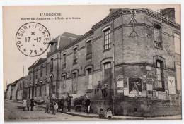 Givry-en-Argonne, L´école Et La Mairie, éd. E. Moisson, Animée, Affiches, Cachet Trésor Et Postes 71 - Givry En Argonne