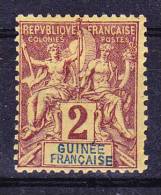 Guinée N°2  Neuf Sans Gomme Une Dent Pliée - Unused Stamps