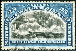 BELGIAN CONGO, CONGO BELGA, 1915, LANDSCAPES, FRANCOBOLLO USATO, Scott 62 - Gebraucht