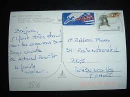 CP PAR AVION POUR LA FRANCE TP 70 BOMBEIROS OBL.21-?-1993 GUARDA - Lettres & Documents