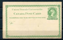 Canada 1877 Postal Statioanary Card Unused - 1860-1899 Regering Van Victoria