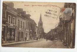 59 - DENAIN - RUE DE VILLARS - COMMERCES - TABAC... - QUARTIER DE L'EGLISE - Denain