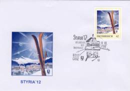Österreich - Brief Mit Pers. Marke 2012 - Alte Holzski Vor Bad Gastein - Unused Stamps