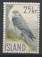 ISLANDE 1960 - Oiseau - Neuf, Trace De Charniere (Yvert 298) - Neufs