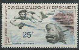 NOUVELLE CALEDONIE 1962 - Chasseur Sous Marin Poisson - Neuf, Legere Trace De Charniere (Yvert A 69) - Nuevos