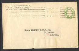 Great Britain 1912, Letter / Cover - Edward VII, London To Leipzig, Germany, C. M. Lampson & Co. - Brieven En Documenten