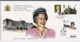 Commemorative Cover, Radio Times, Happy 70th Birthday , Queen Elizabeth, Buchingham Palace, Combination Postmark, 1996 - Brieven En Documenten