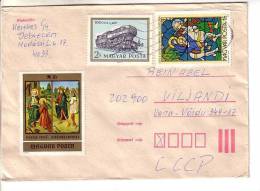 GOOD HUNGARY Postal Cover To ESTONIA 1987 - Good Stamped: Train ; Art - Lettres & Documents