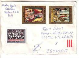 GOOD HUNGARY Postal Cover To ESTONIA 1987 - Good Stamped: Art - Covers & Documents