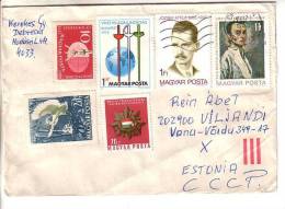 GOOD HUNGARY Postal Cover To ESTONIA 1987 - Good Stamped: Sword ; Persons ; Bird - Storia Postale