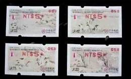 2006 5th Issued ATM Frama -Ancient Painting Crane Bird - Type-C Red Unusual - Erreurs Sur Timbres