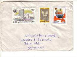 GOOD HUNGARY Postal Cover To ESTONIA 1982 - Good Stamped: Train ; Ship - Storia Postale