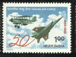 INDIA,1982,50th Anniversary Of Indian Airforce ,MNH,(**), Yvert 729, - Ungebraucht