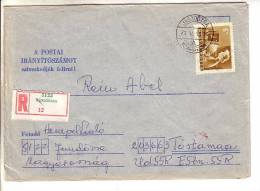 GOOD HUNGARY " REGISTERED " Postal Cover To ESTONIA 1977 - Good Stamped: Telegraph - Cartas & Documentos