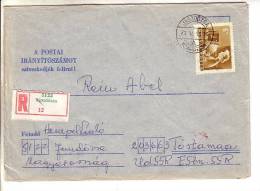 GOOD HUNGARY " REGISTERED " Postal Cover To ESTONIA 1977 - Good Stamped: Telegraph - Lettres & Documents