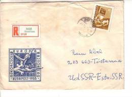 GOOD HUNGARY " REGISTERED " Postal Cover To ESTONIA 1977 - Good Stamped: Telegraph - Brieven En Documenten