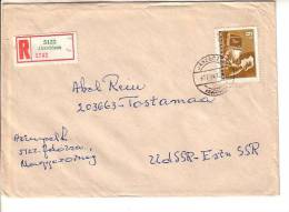 GOOD HUNGARY " REGISTERED " Postal Cover To ESTONIA 1977 - Good Stamped: Telegraph - Cartas & Documentos