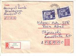 GOOD HUNGARY " REGISTERED " Postal Cover To ESTONIA 1980 - Good Stamped: Post - Covers & Documents