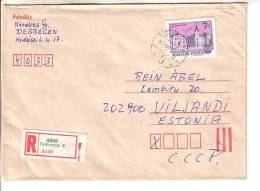 GOOD HUNGARY " REGISTERED " Postal Cover To ESTONIA 1983 - Good Stamped: Kaposvar - Covers & Documents