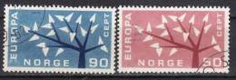 Norvege, Yv.no. 433-4, 1962, Serie Complete,  Obliteres - Oblitérés