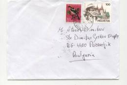 Mailed Cover (letter)  With Stamps Bird 1968 G Simenon 1994  From Switzerland - Briefe U. Dokumente