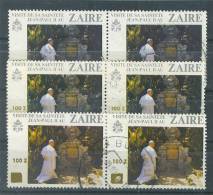 VEND TIMBRES DU ZAIRE N° 1003 X 3 PAIRES AVEC NUANCES DIFFERENTES !!!! - Used Stamps