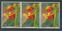 VEND TIMBRES DU ZAIRE N° 859 EN BANDE DE 3 !!!! - Oblitérés