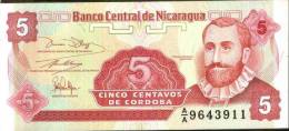 BANCONOTA DEL NICARAGUA -  5 CENTAVOS - Nicaragua