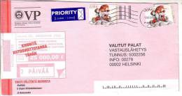 GOOD FINLAND Postal Cover To ESTONIA 2012 - Good Stamped: Christmas 2011 - Cartas & Documentos