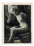 CHROMO CIGARETTES MELIA ALGER PIN UP  : "Femme Nue " - Seins Nus - Melia