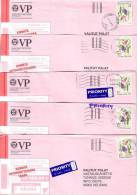 5 X GOOD FINLAND Postal Covers 2012 - Good Stamped: Peas / Flowers 2008 - Storia Postale