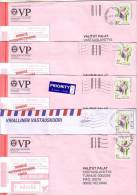 5 X GOOD FINLAND Postal Covers 2012 - Good Stamped: Peas / Flowers 2008 - Lettres & Documents