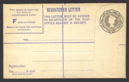 Great Britain 1960-1970, Registered Letter / Cover, F-size Envelope, Unused - Cartas & Documentos