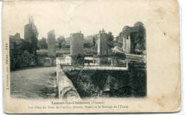 CPA 86 LUSSAC LES CHATEAUX LES PILES DU PONT DE L ANCIEN CHATEAU FEODAL ET LE BARRAGE DE L ETANG - Lussac Les Chateaux