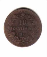 ITALY    10  CENTESIMI   1867 OM  (KM# 11.5) - 1861-1878 : Víctor Emmanuel II