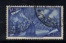 SS5526 - REPUBBLICA Risorgimento , Il 5 Lire Ruota ND E Lettere 9/10 Pos D  Used - Errors And Curiosities