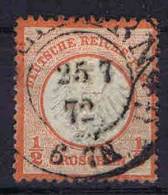 Deutschland, 1872, Mi 3 , Used/cancelled, Kleiner Brustschild - Gebraucht