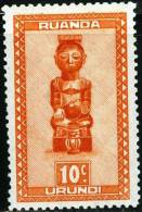 RUANDA -URUNDI, 1948, INDIGENOUS ART, FRANCOBOLLO NUOVO (MLH*) SCOTT 90 - Unused Stamps