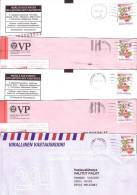 5 X GOOD FINLAND Postal Covers 2012 - Good Stamped: Raspberry 2007 - Covers & Documents