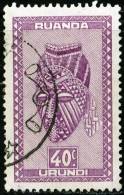 RUANDA-URUNDI, 1948, INDIGENOUS ART, FRANCOBOLLO USATO, Scott 94 - Used Stamps