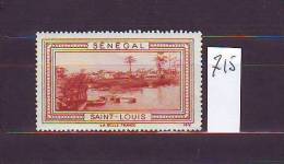 FRANCE. TIMBRE. VIGNETTE. COLONIE FRANCAISE. . SENEGAL. SAINT LOUIS - Tourism (Labels)