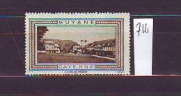 FRANCE. TIMBRE. VIGNETTE. COLONIE FRANCAISE. . GUYANE. CAYENNE - Tourisme (Vignettes)