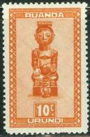 RUANDA-URUNDI, 1948, INDIGENOUS ART, FRANCOBOLLO NUOVO (MLH*), Scott 90 - Unused Stamps