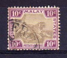 Federated Malay States - 1904 - 10 Cents Definitive (Watermark Multiple Crown CA) - Used - Federated Malay States