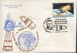 Romania-Envelope Occasionally 1986- I.A.Gagarin-25 Years Of The First Man In Space Flight - Europe