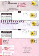 5 GOOD FINLAND Postal Covers 2012 - Good Stamped: Flowers - Storia Postale