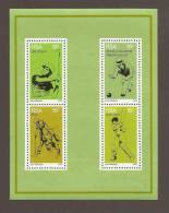 South Africa RSA - 1976 - Sports Miniature Sheet -  Golf (Gary Player), Polo, Cricket, Bowls - Ongebruikt